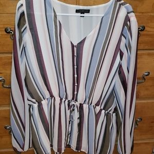 Lane Bryant striped blouse